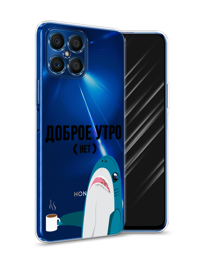 

Чехол Awog на Honor X8 "Доброе утро", Синий;белый;черный, 6107650-2