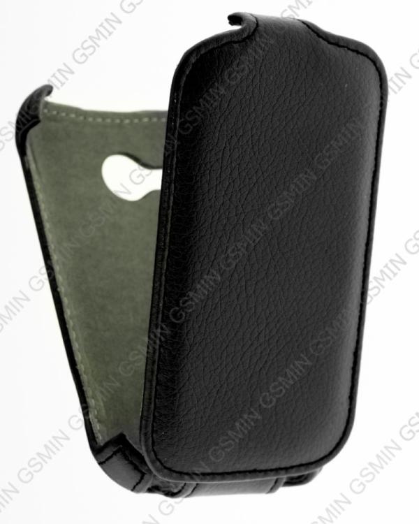 

Кожаный чехол для HTC Desire C / Golf Redberry Stylish Leather Case (Черный)