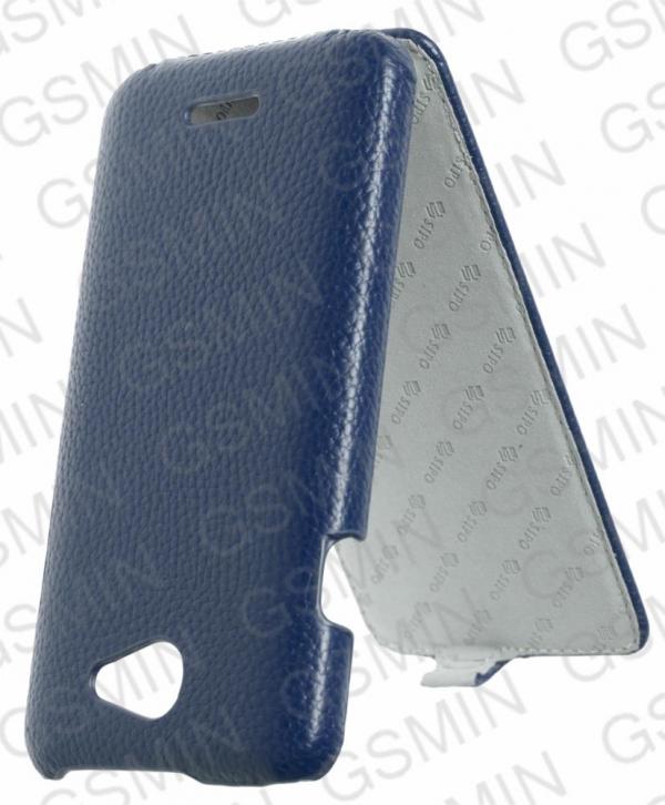 

Кожаный чехол для HTC Desire 516 Dual Sim Sipo Premium Leather Case - V-Series (Синий), Белый