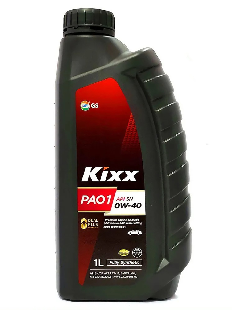 Моторное масло Kixx PAO 1 0w40 API SN ACEA A3/B4/C3 1л