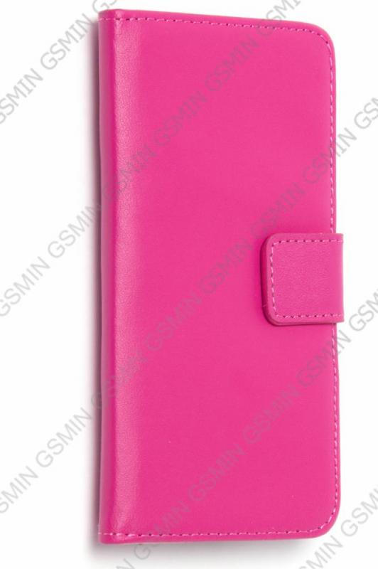 

Чехол-книжка с магнитной застежкой для HTC Desire 500 Dual Sim (Малиновый), Красный