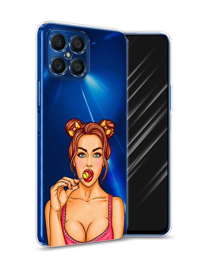 

Чехол Awog на Honor X8 "Вкусный леденец", Бежевый;коричневый;розовый