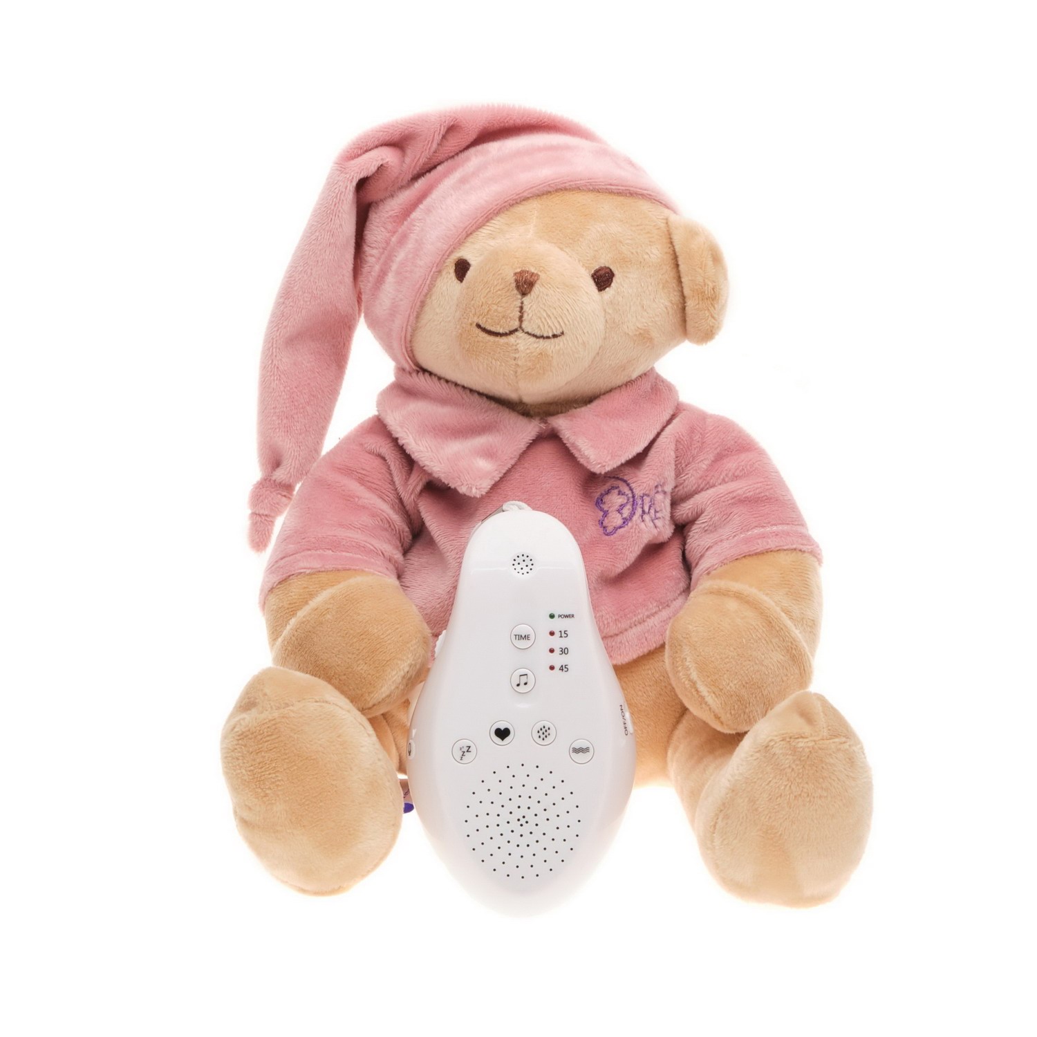 Игрушка DrЁma Мишка с белым и розовым шумом пудровый мягкая игрушка drema babydou мишка в шарфе с белым и розовым шумом