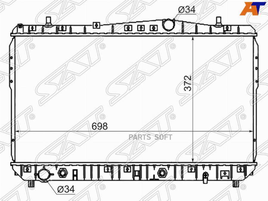 

SAT DW0004-1.4 Радиатор DAEWOO NUBIRA/CHEVROLET LACETTI/SUZUKI FORENZA 1.4/1.6/1.8 03- 1шт