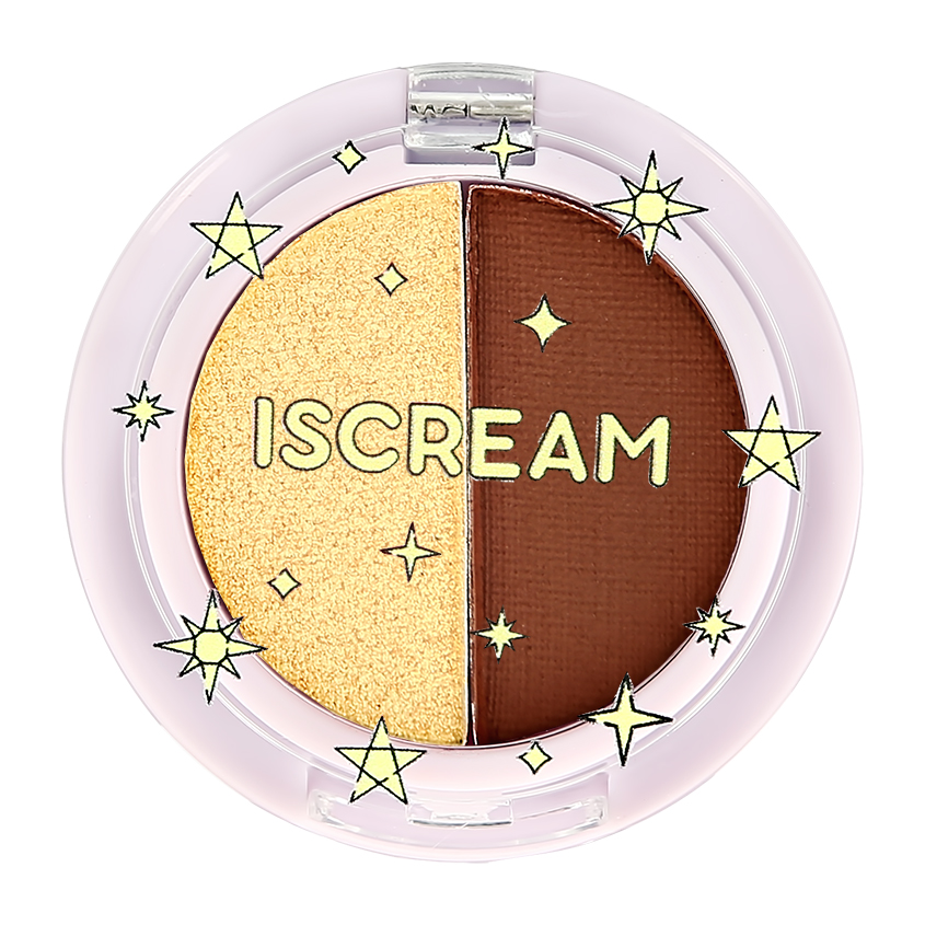 Тени для век с базой ISCREAM CHOICE 2 в 1 тон 01-02 fairy помада бальзам для губ iscream choice с эффектом ph тон 03 strawberry