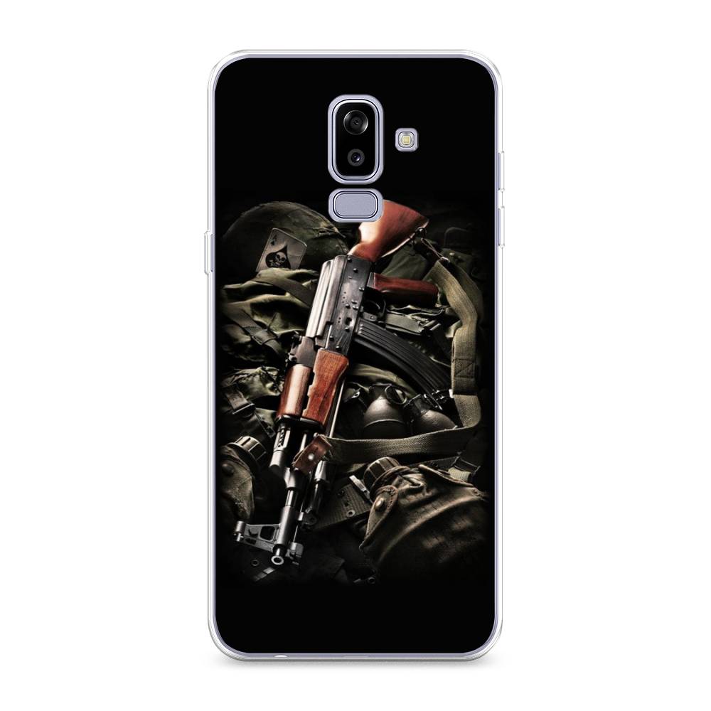 

Чехол Awog на Samsung Galaxy J8 "Автомат", Черный;коричневый;серый, 26550-5