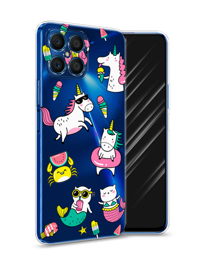 

Чехол Awog на Honor X8 "На отдыхе", Белый;голубой;розовый, 6107650-2