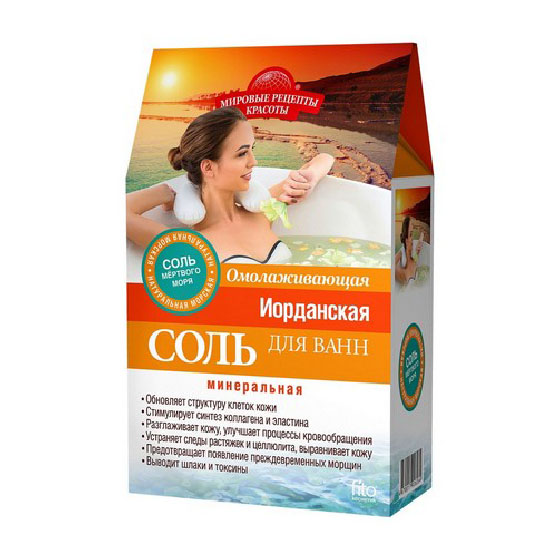 Соль для ванн Fito Иорданская 500 г fito косметик соль для ванны морская detox эффект 500