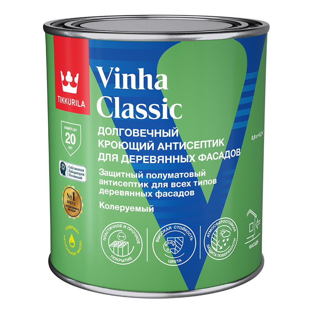 Антисептик Tikkurila Vinha Classic белый 0,9 л