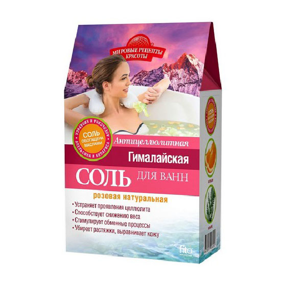 Соль для ванн Fito, «Гималайская», 500 г fito косметик соль для ванны морская detox эффект 500