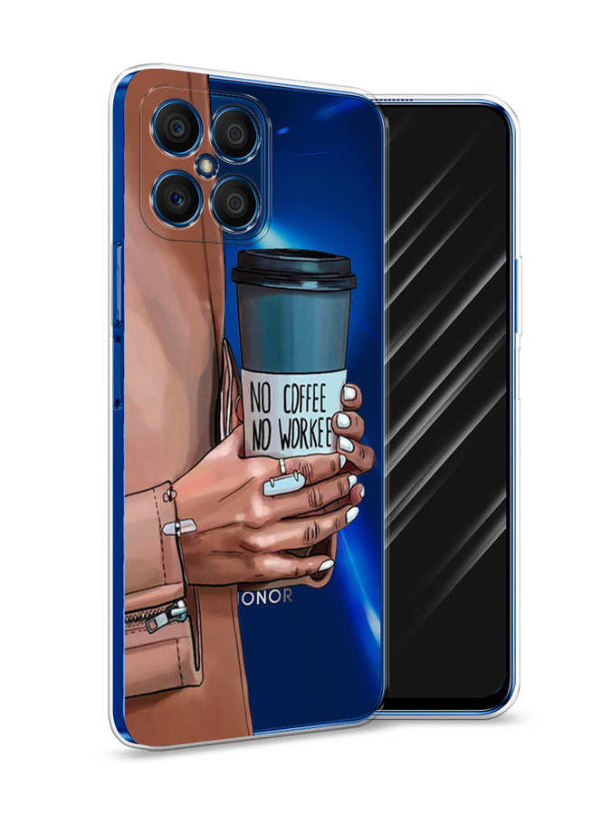 

Чехол Awog на Honor X8 "No coffee", Коричневый;серый, 6107650-7