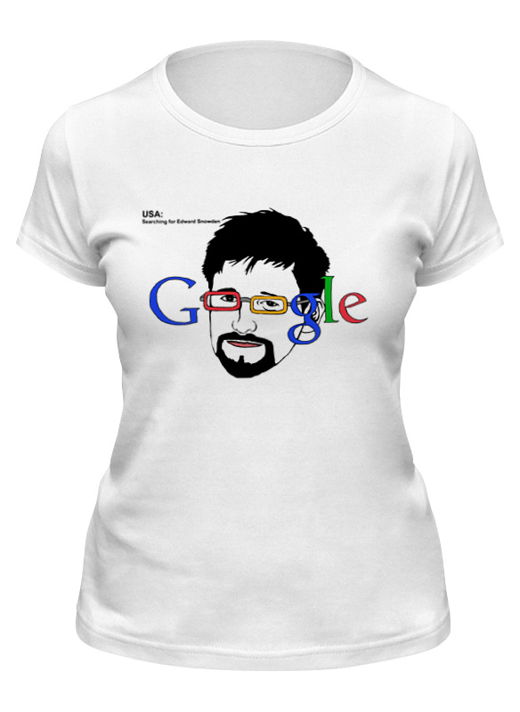 

Футболка женская Printio Edward snowden белая 2XL, Белый, Edward snowden