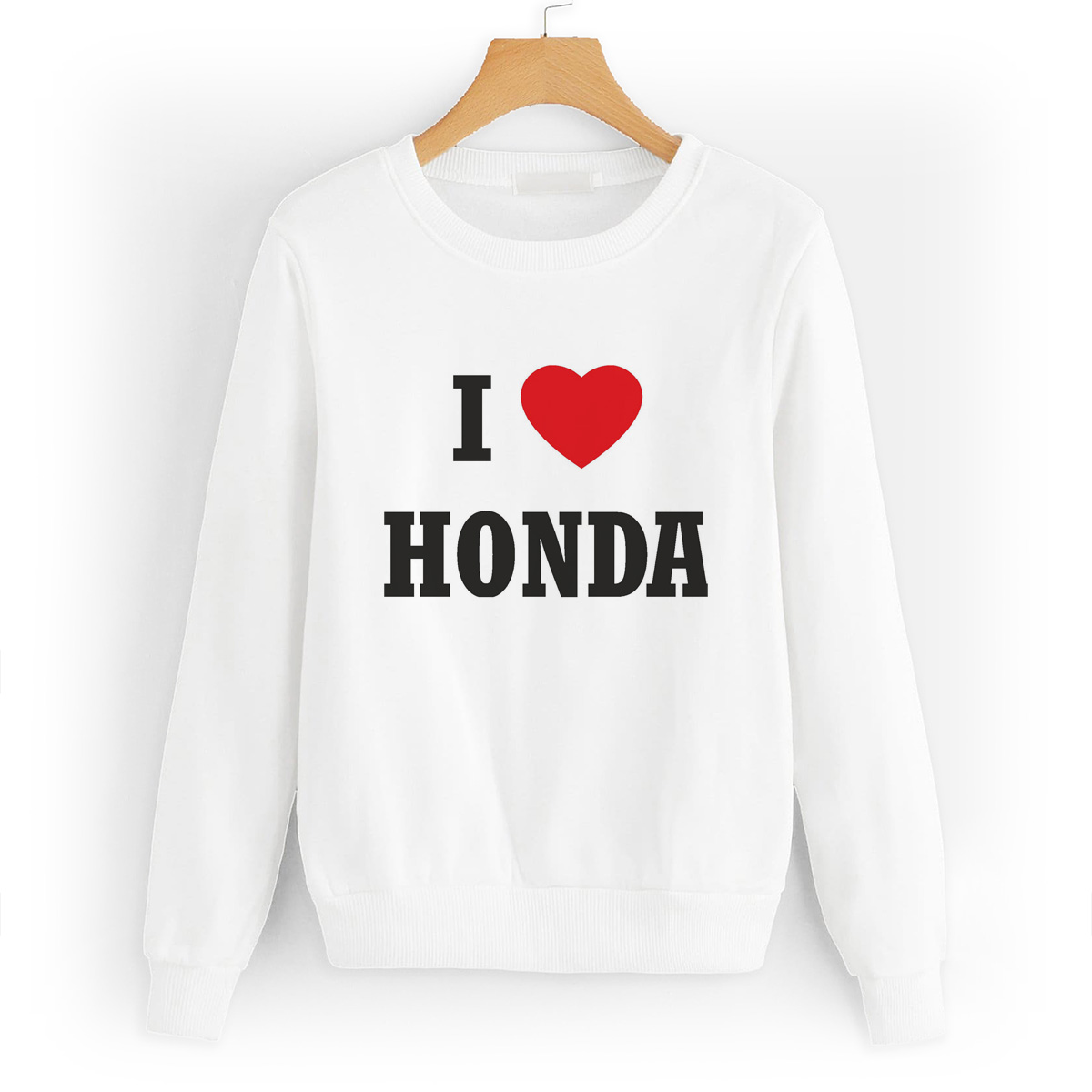 

Свитшот белый CoolPodarok Авто. I love Honda, W0111453