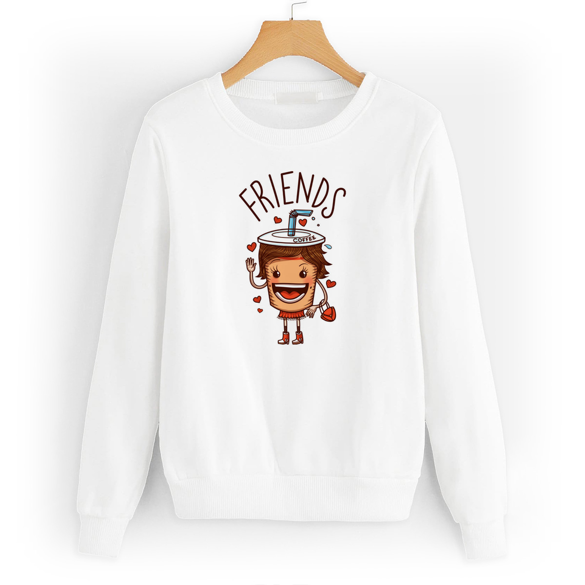 

Свитшот белый CoolPodarok Прикол. Friends, 6W015970