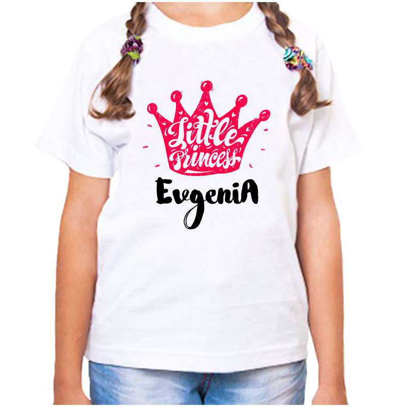 

Футболка девочке белая 26 р-р little princess евгения, Белый, fdd_little_princess_evgenia