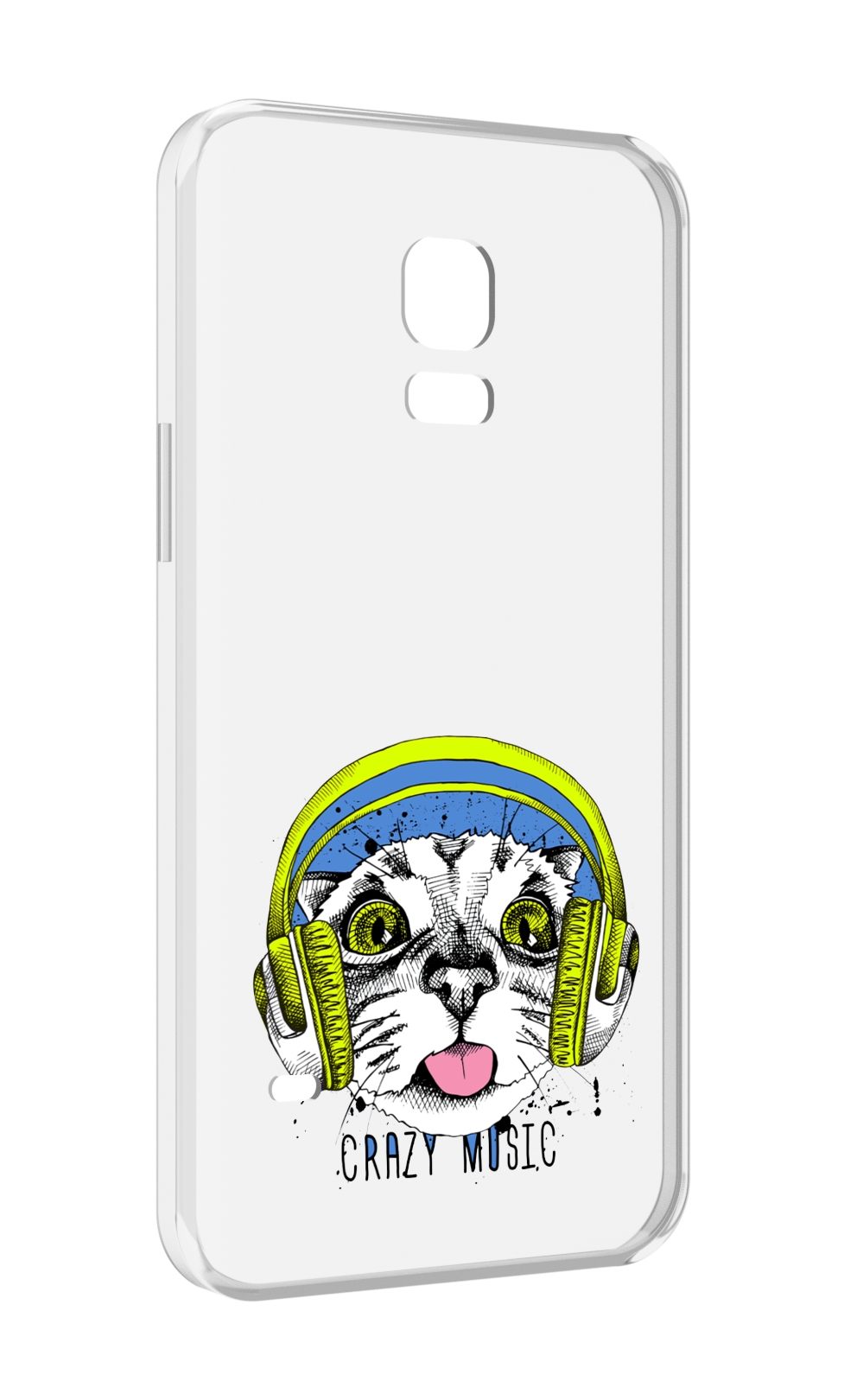 Чехол MyPads кошка в наушниках рисунок для Samsung Galaxy S5 mini