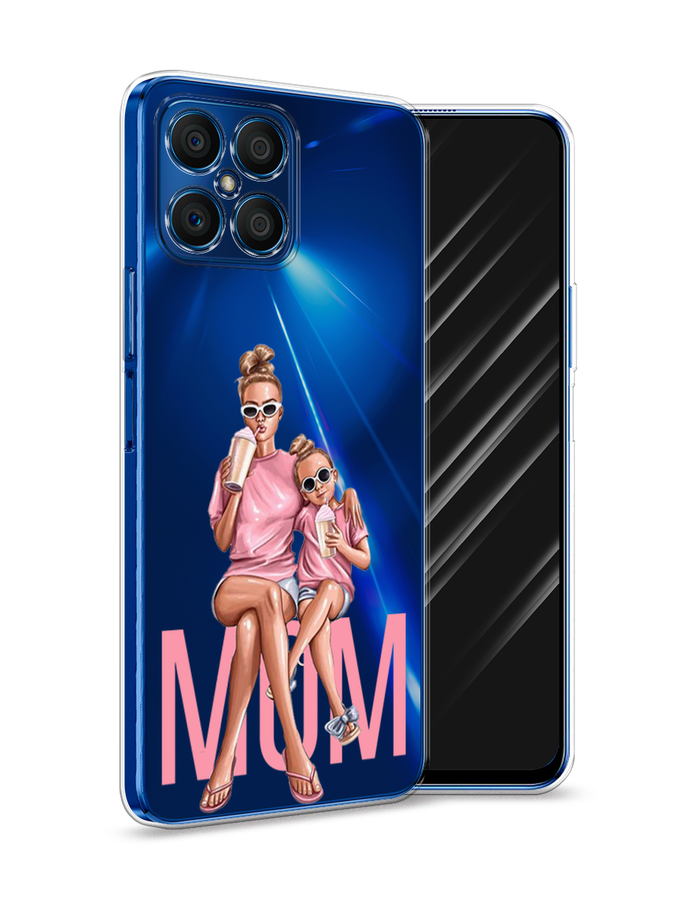 

Чехол Awog на Honor X8 "Lovely mom", Синий;бежевый;розовый, 6107650-7