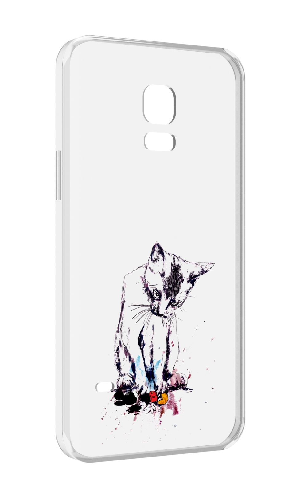 

Чехол MyPads кот и микки для Samsung Galaxy S5 mini, Прозрачный, Tocco
