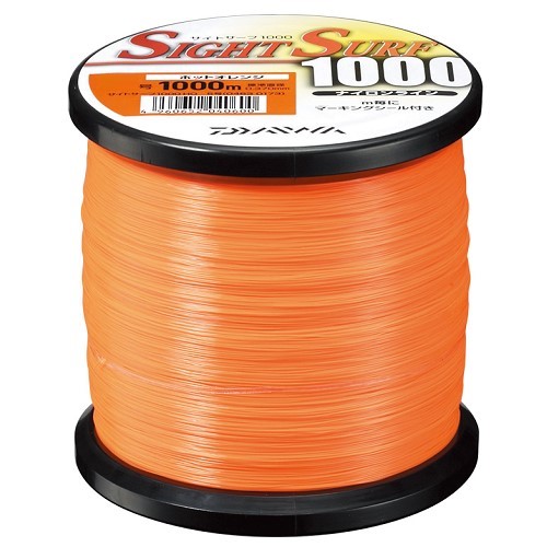 фото Леска daiwa sight surf ii nylon line #4 (1000м, 24кг, 0.33мм) #hot orange