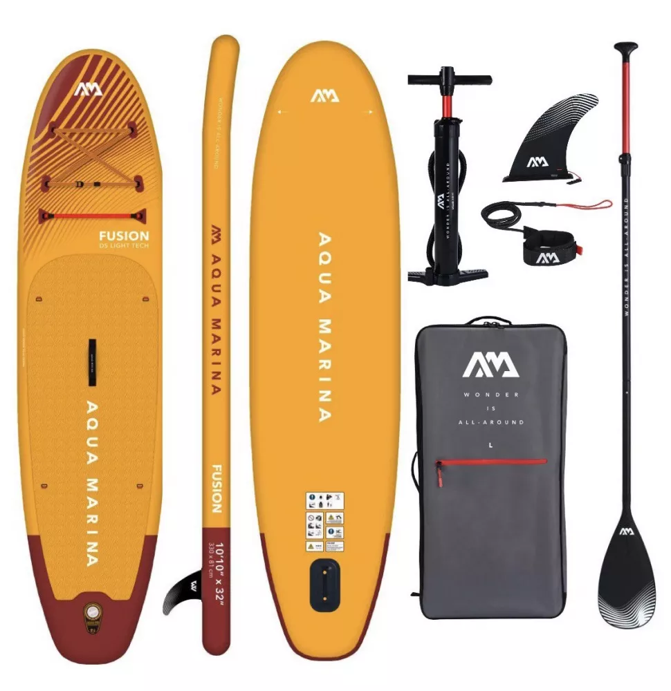 Сапборд надувной Aqua Marina Fusion Before Sunset 10'10 2024, 330x81x15 см, весло, насос
