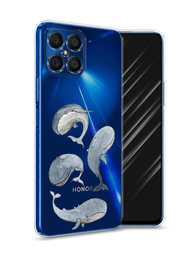 

Чехол Awog на Honor X8 "Киты", Белый;прозрачный;голубой, 6107650-1
