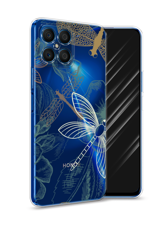 

Чехол Awog на Honor X8 "Тени стрекоз", Коричневый;зеленый;белый, 6107650-8