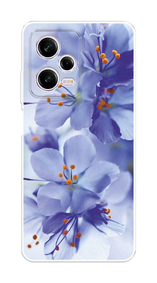 

Чехол на Xiaomi Redmi Note 12 Pro 5G "Фиолетовые цветки", Фиолетовый;синий, 317050-1