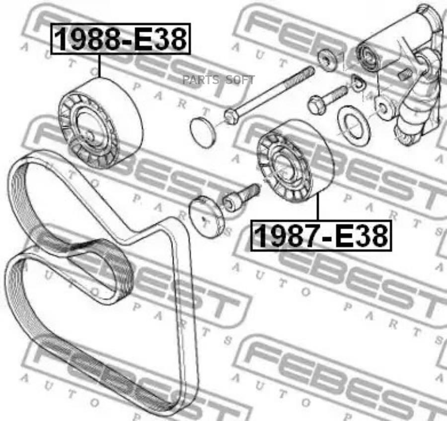 

Ролик Обводной Febest 1988-E38