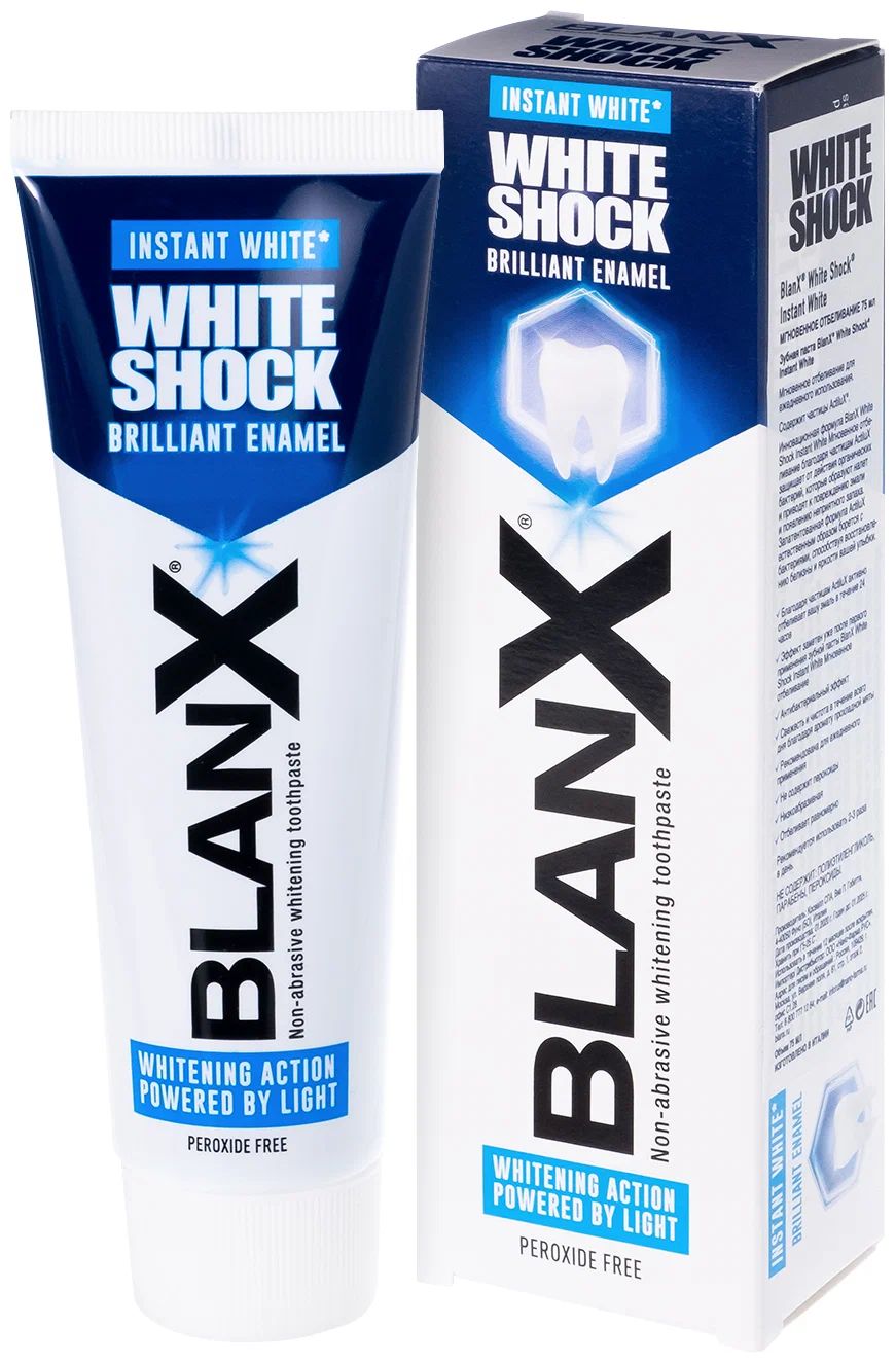 З/паста Бланкс white shock instant white мгновенное отбеливание 75г (GA11848)
