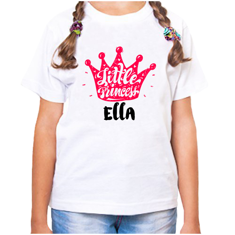 

Футболка девочке белая 32 р-р little princess элла, Белый, fdd_little_princess_Ella
