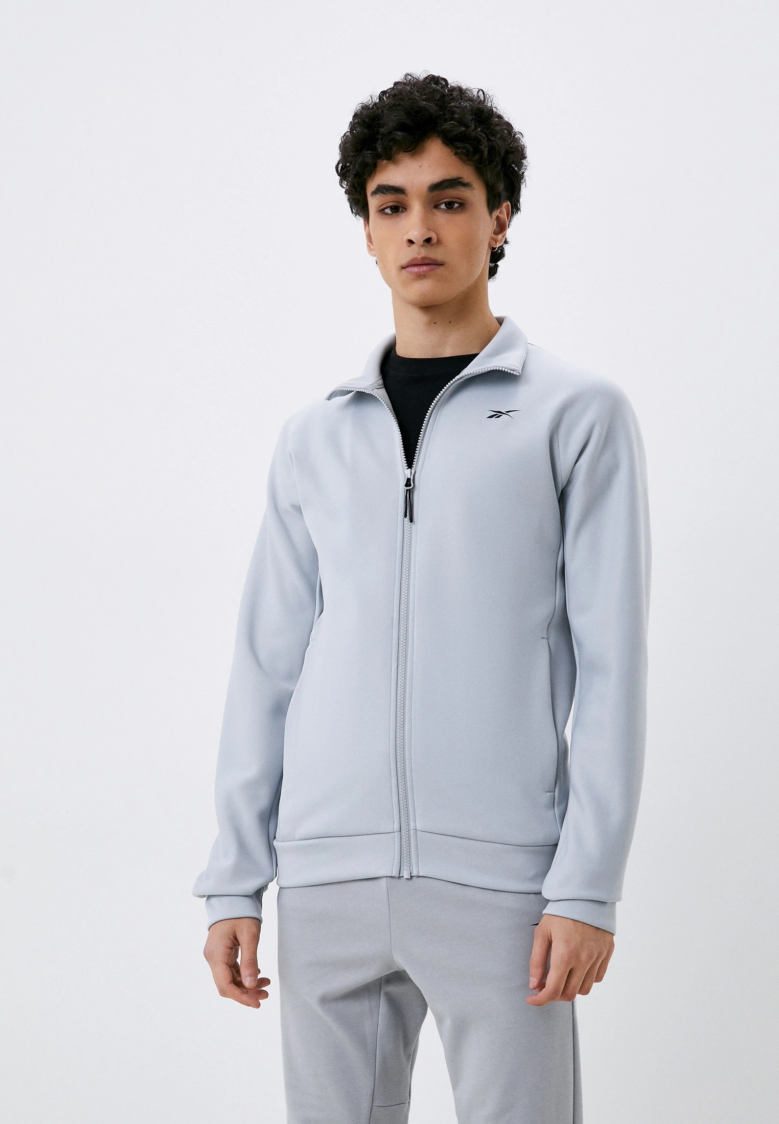 

Олимпийка мужская Reebok HK7044 серая S, Серый, HK7044
