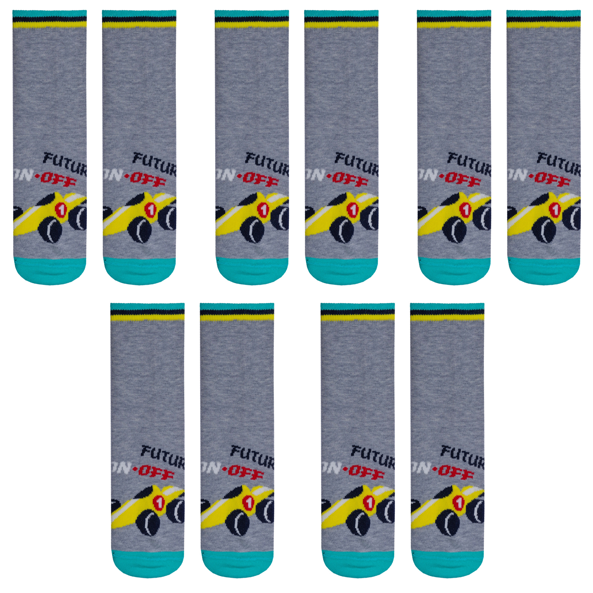 

Носки для мальчиков Rusocks 5-Д3-13501 серый; желтый; бирюзовый 30, 5-Д3-13501