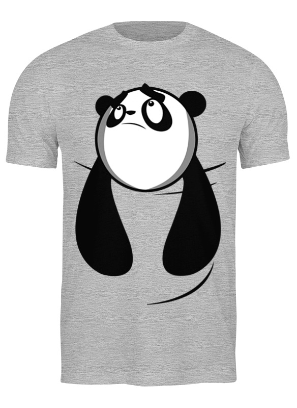 

Футболка мужская Printio Панда (panda) серая M, Серый, Панда (panda)