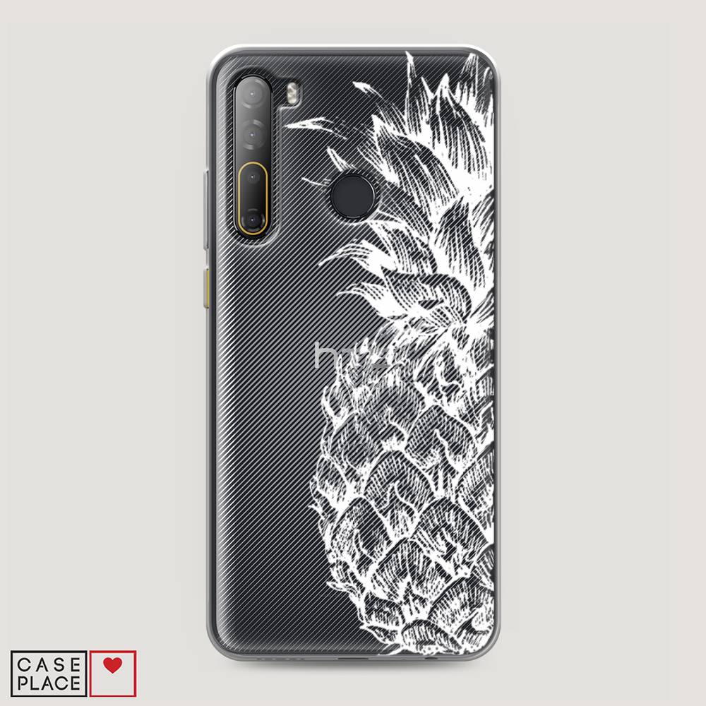 фото Чехол awog "ананас графика белая" для htc desire 20 pro