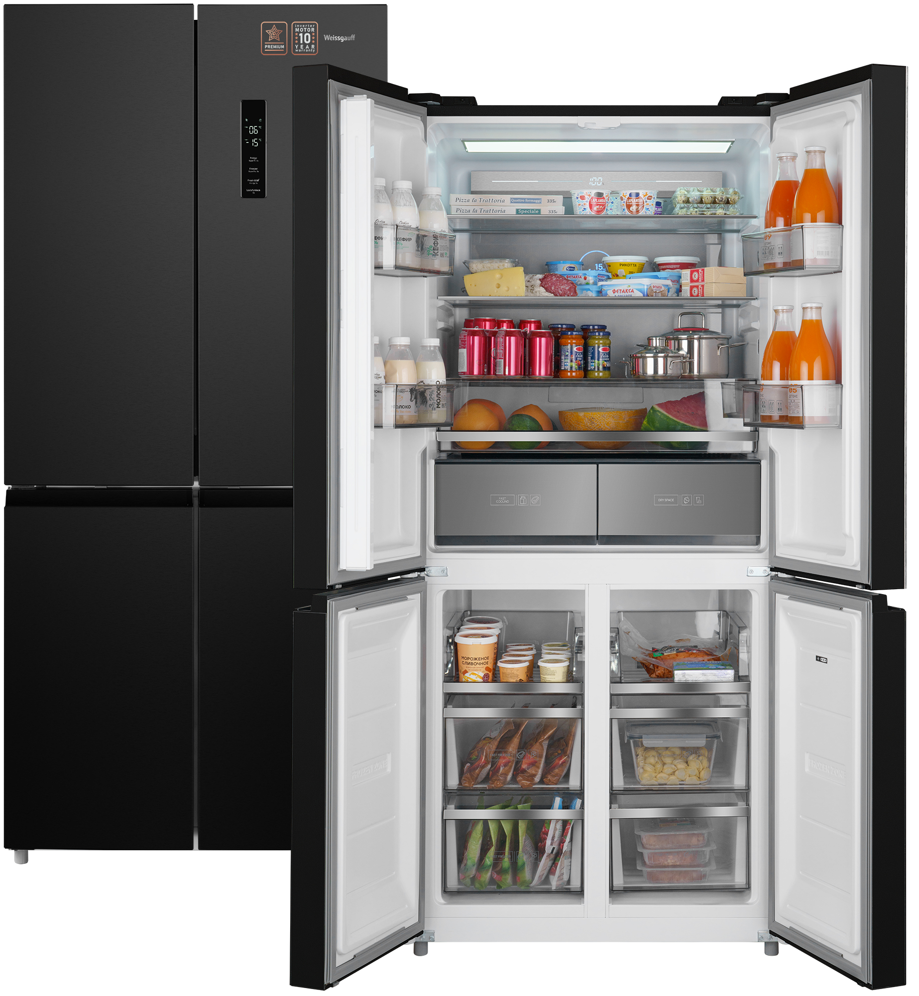 

Холодильник Weissgauff WCD 590 черный, WCD 590