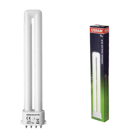 

Лампа люминесцентная OSRAM DULUX S E 11W 21-840, 11 Вт, U-образная, холодный белый свет, ц