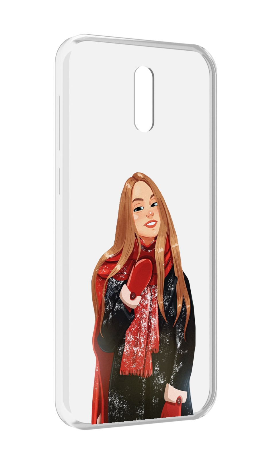 

Чехол MyPads Новогодний-зимний-арт женский для Alcatel 3L (2019), Прозрачный, Tocco