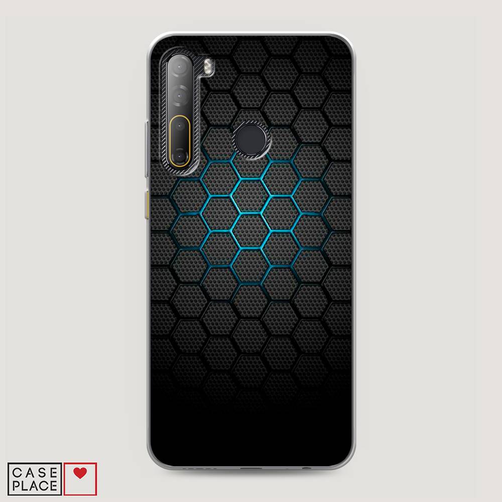 фото Чехол awog "бирюзовые соты" для htc desire 20 pro