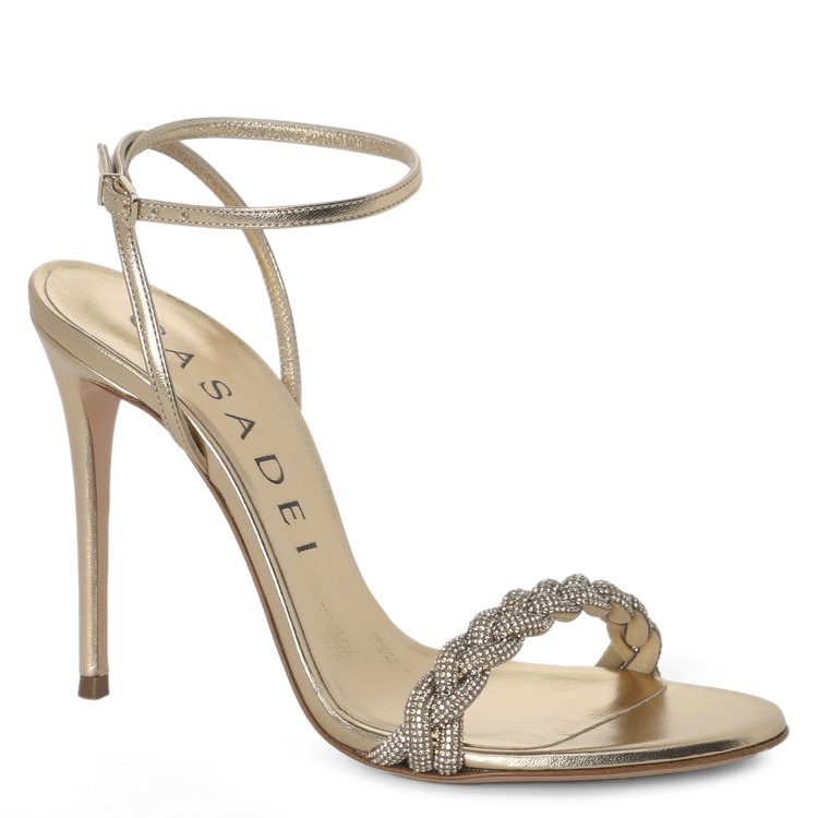 

Босоножки женские Casadei 1L011U100 золотистые 40 EU, 1L011U100