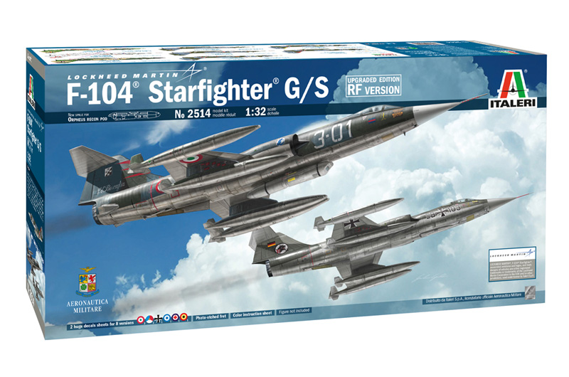 Сборная модель Italeri 1/32  Истребитель F-104 Старфайтер G/S улучшенная версия 2514