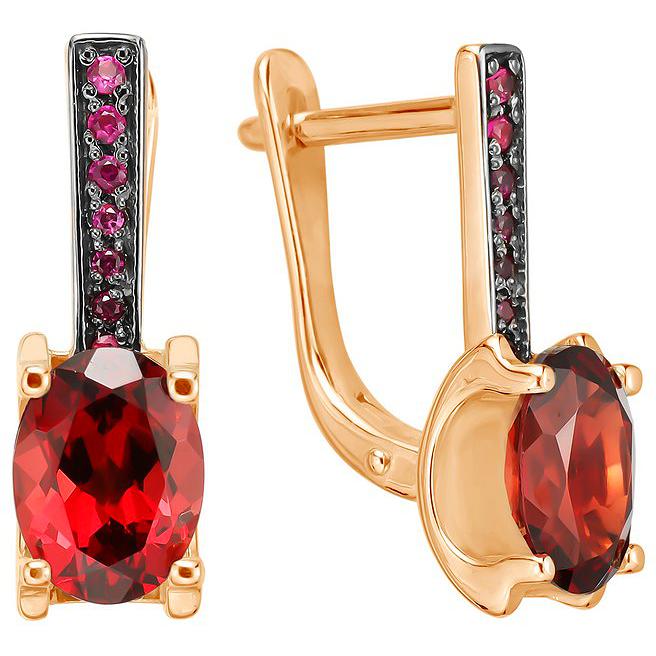 

Серьги из красного золота ALORIS 1503ГКцр, гранат/фианит, 1503ГКцр
