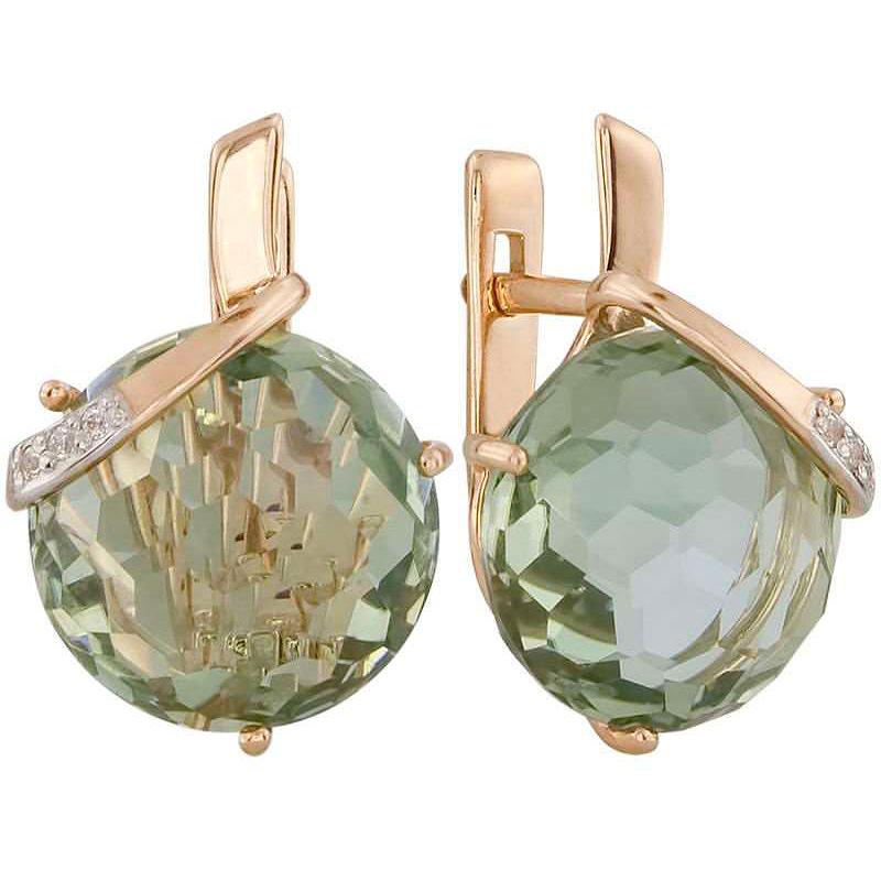 

Серьги женские из золота ALORIS 1403АзКц, фианит/аметист, 1403АзКц