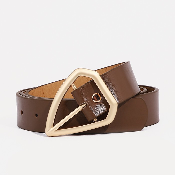 Ремень женский 9720629 коричневый, 100х2,8 см