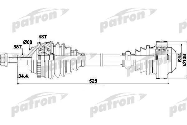 

PATRON Полуось PATRON PDS0028