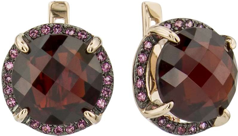

Серьги женские из золота ALORIS 364НаногКц, гранат/фианит, 364НаногКц