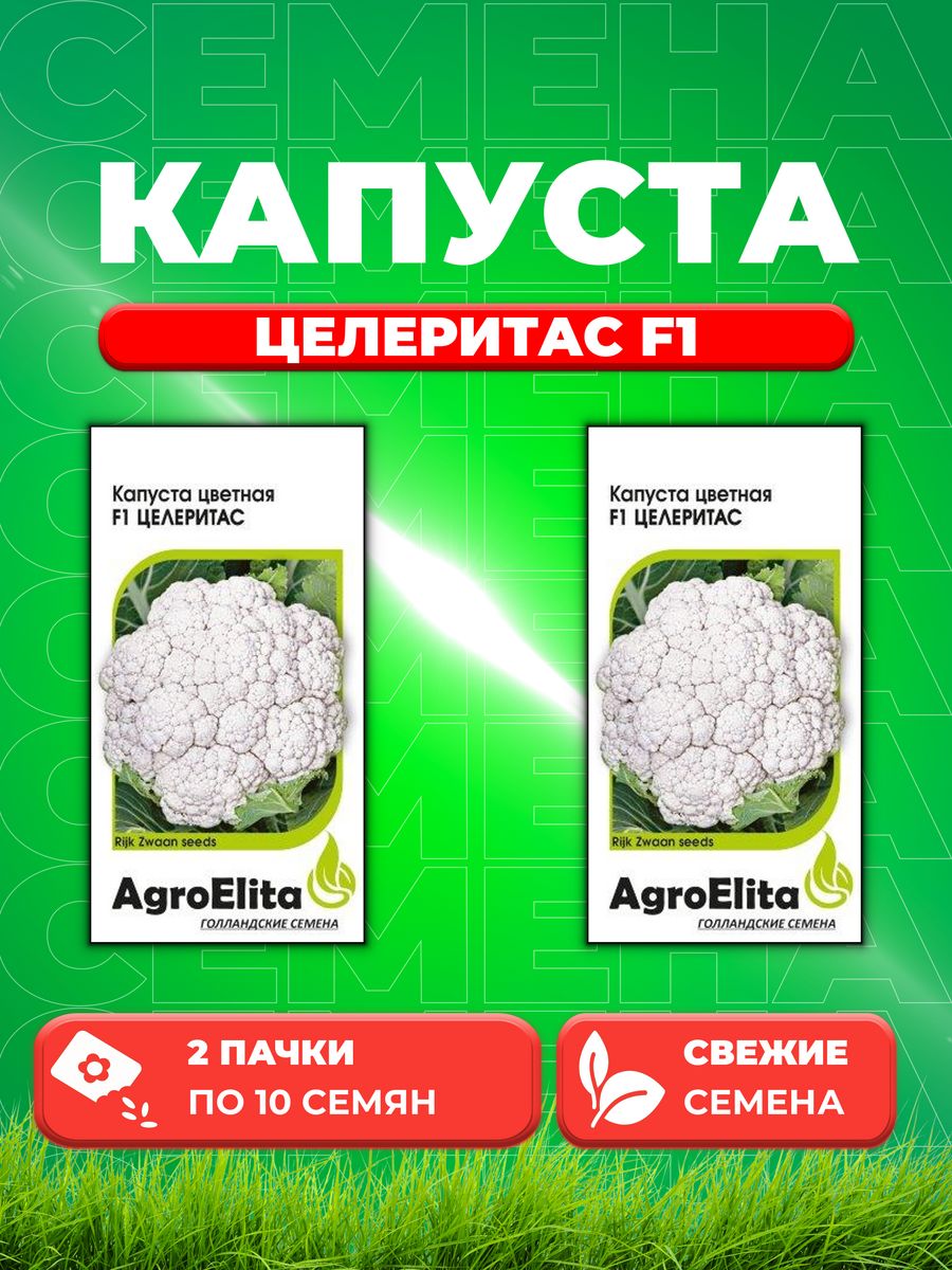 

Семена капуста цветная Целеритас F1 AgroElita 1999942143-2 2 уп.