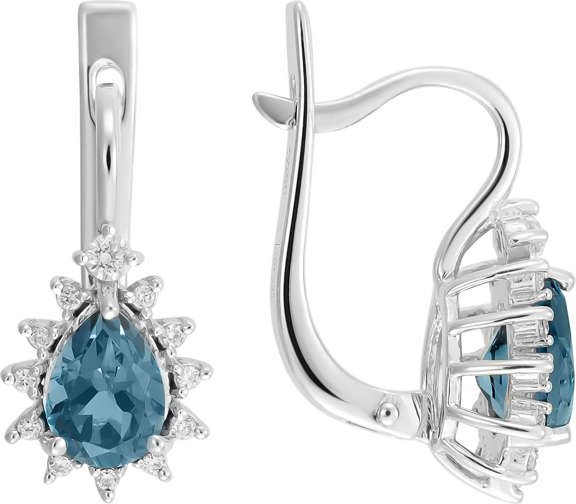 

Серьги женские из золота ALORIS 1316ТлКц, фианит/топаз, 1316ТлКц