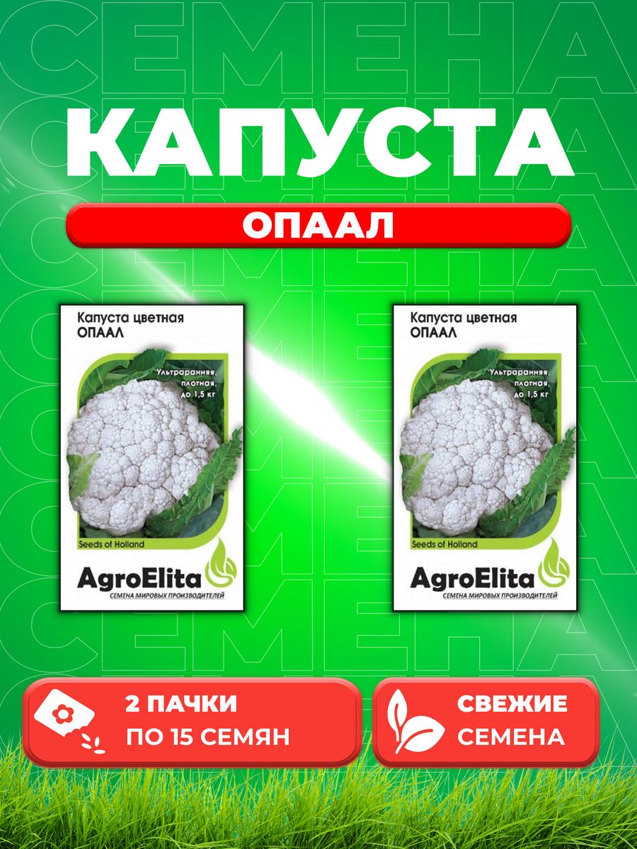 Семена капуста цветная Опаал AgroElita 1999942129-2 2 уп 368₽