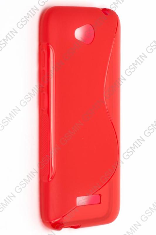 Чехол силиконовый для HTC Desire 616 Dual sim S-Line TPU (Красный)