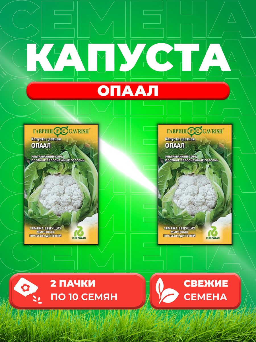 

Семена капуста цветная Опаал Гавриш 1999942128-2 2 уп.